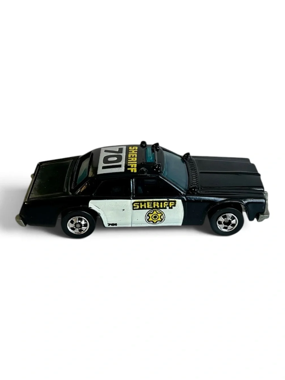 Vintage Hot Wheels Black & White Sheriff 1982 Original Blackwall 78 Dodge Monaco